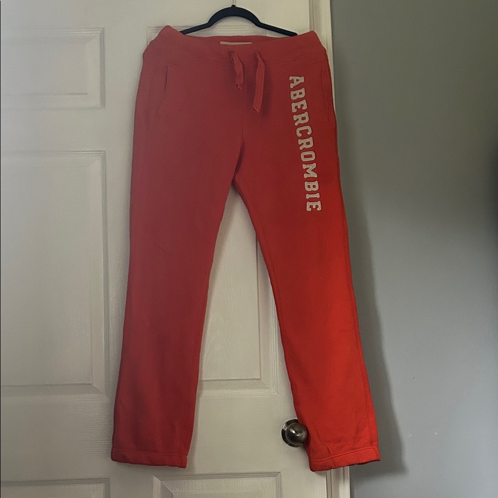 Abercrombie & Fitch Orange Joggers-STAINED